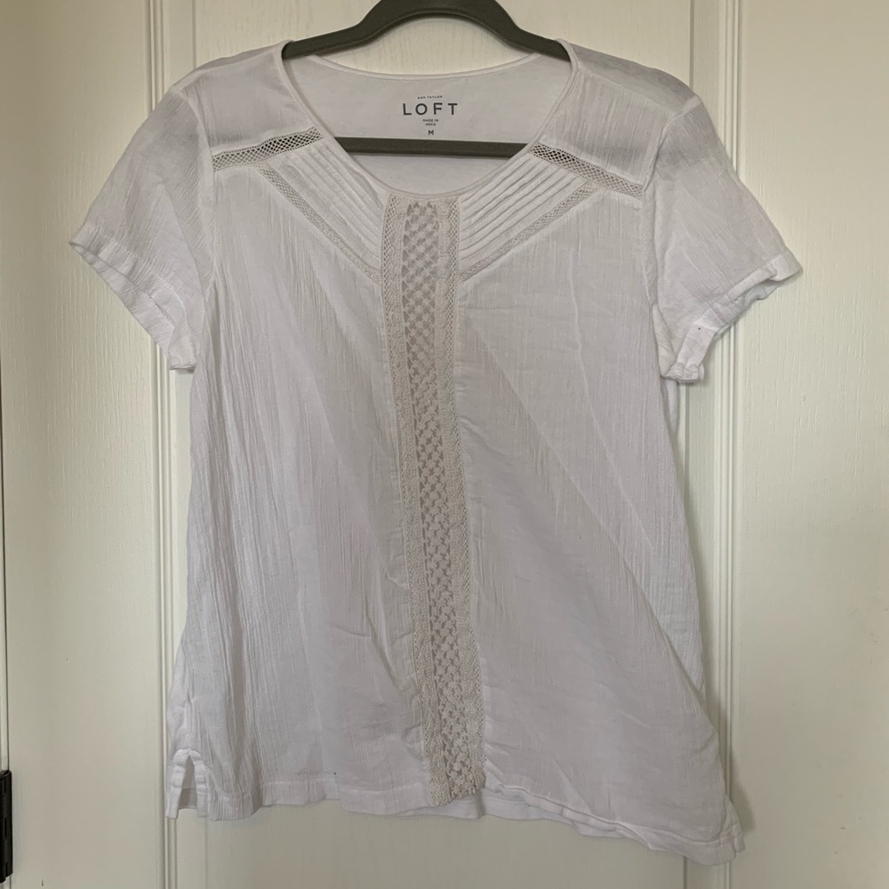 Eyelet t shirt blouse